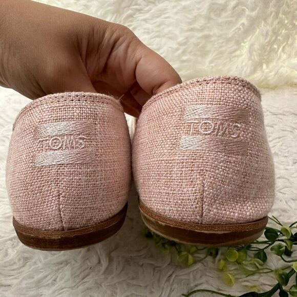 TOMS Women's Jutti Neat Slip-On Comfy Ortholite Flats Almond Toe in pink sz 11 - Picture 8 of 8